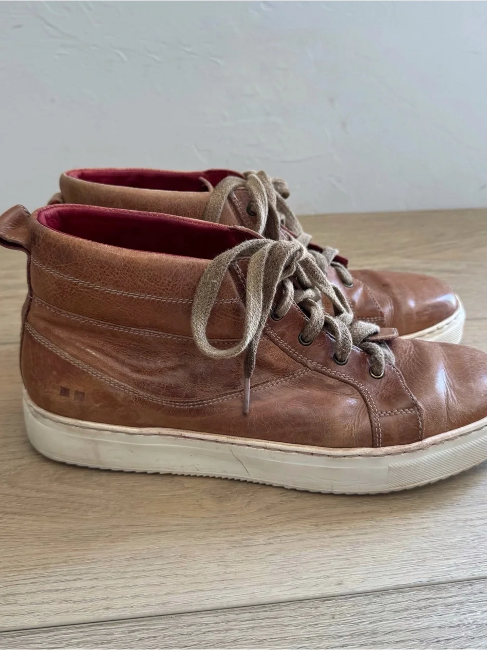 Bed Stu Rossella Brown Leather High Top Sneakers Women's Size 9